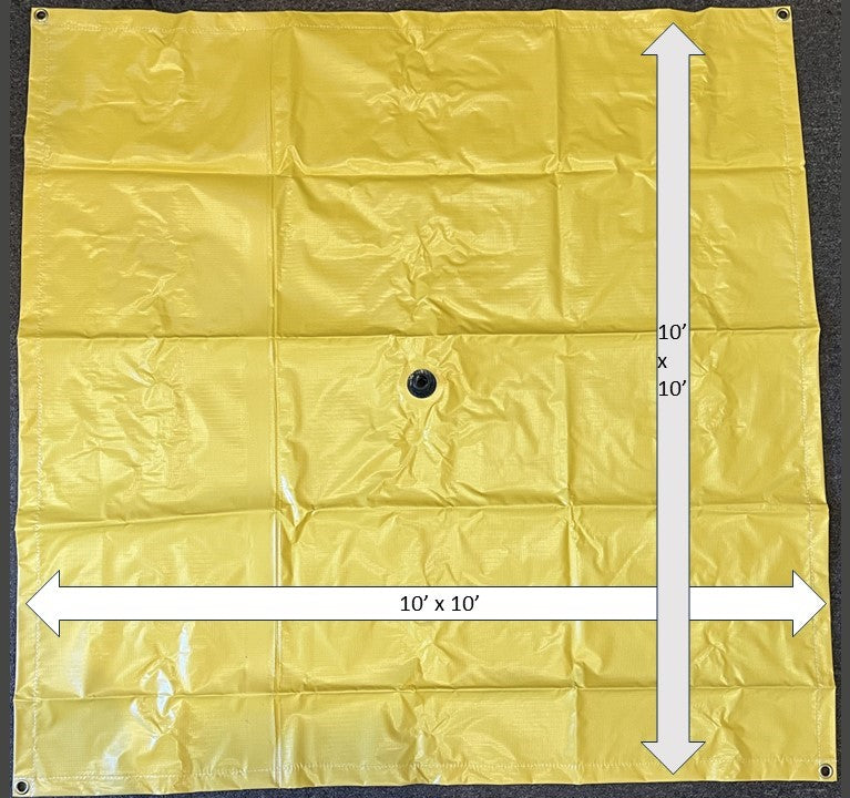 Yellow Heavy Duty Leak Tarp - 1800ceiling