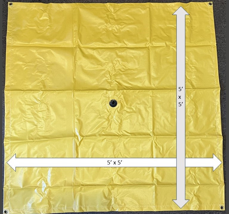 Yellow Heavy Duty Leak Tarp - 1800ceiling