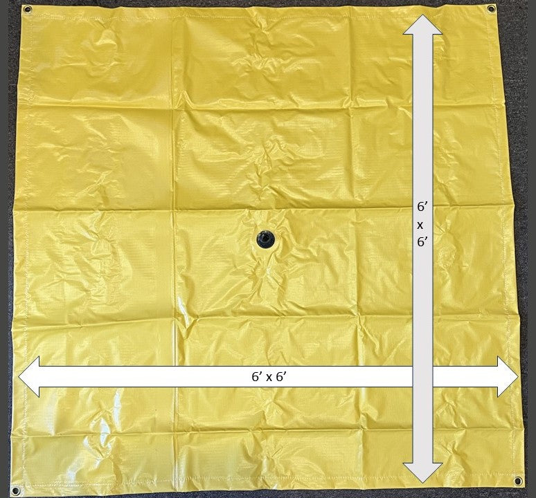 Yellow Heavy Duty Leak Tarp - 1800ceiling