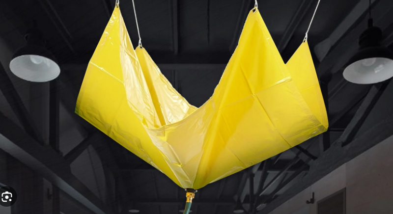 Yellow Heavy Duty Leak Tarp - 1800ceiling