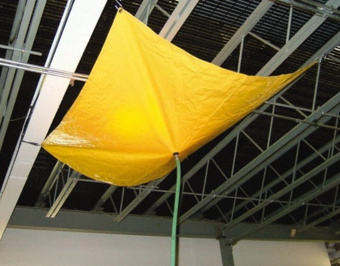 Yellow Heavy Duty Leak Tarp - 1800ceiling