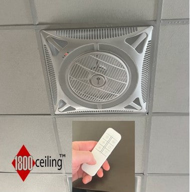 2'x 2' Ceiling Tile Fan/LED Light with Remote