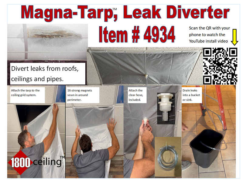 Magna-Tarp Magnetic Leak Diverter w/15' clear hose