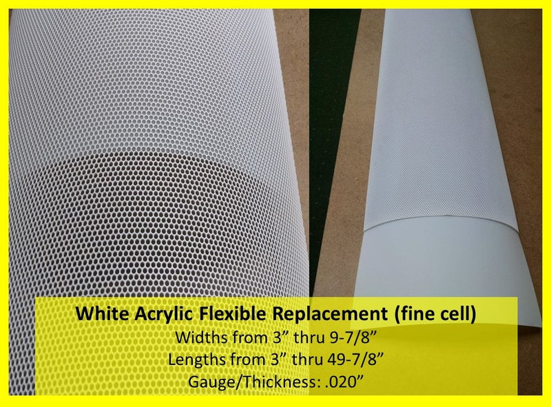 White Flexible Replacement Lenses for Lithonia U360004 Mesh Baskets, Widths 3in-9.875in - 1800ceiling