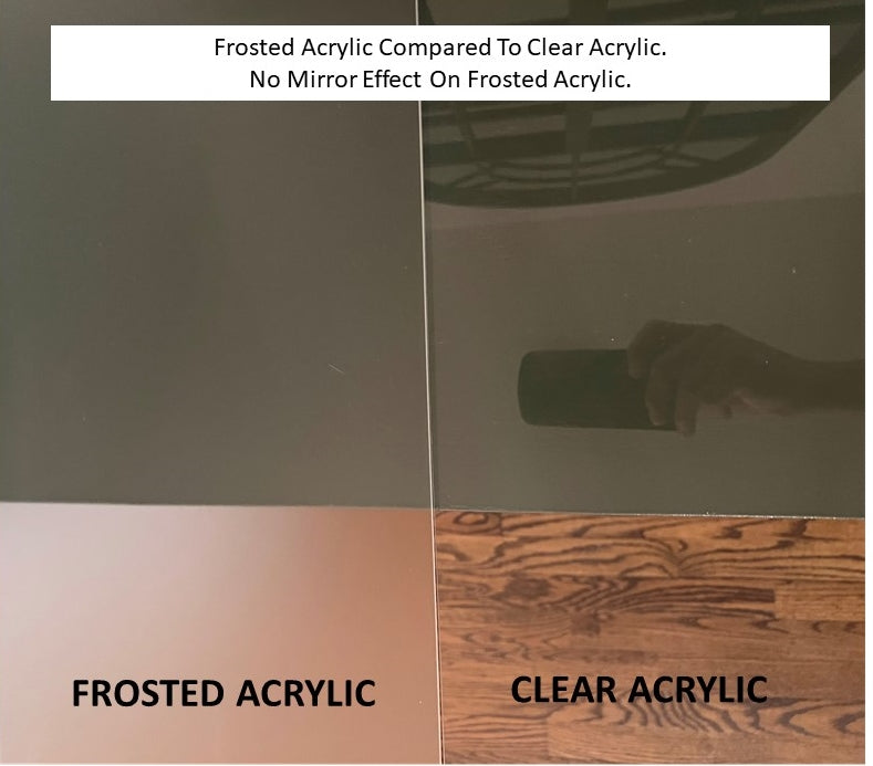 CLEAR Acrylic Table Top, Widths From 17 inch thru 23.875 Inch